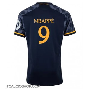 Real Madrid Kylian Mbappe #9 Seconda Maglia 2023-24 Manica Corta